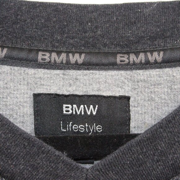 3/$30 BMW Lifestyle Vintage Embroidered Mens Sweater V Neck Charcoal Size XXL - Picture 4 of 5